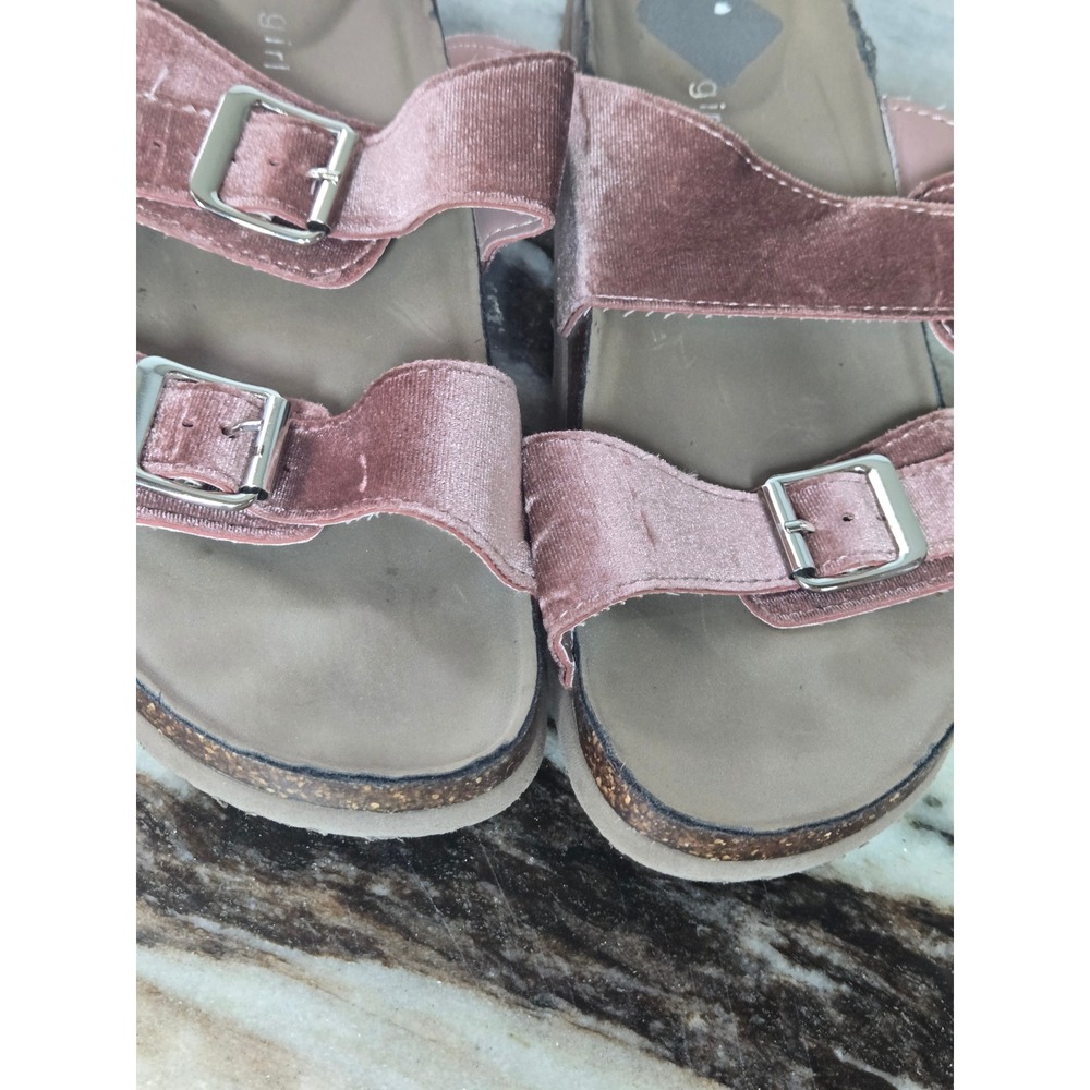 Madden Girl Brando-V Pink Velvet Double Buckle Slide Sandals Mens 8M BRANDO-V - Picture 2 of 8